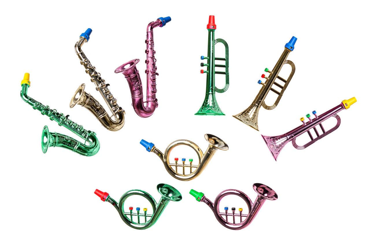 candytoys.ch Musikinstrumente 3 fach sortiert metallisiert deutsche Herstellung