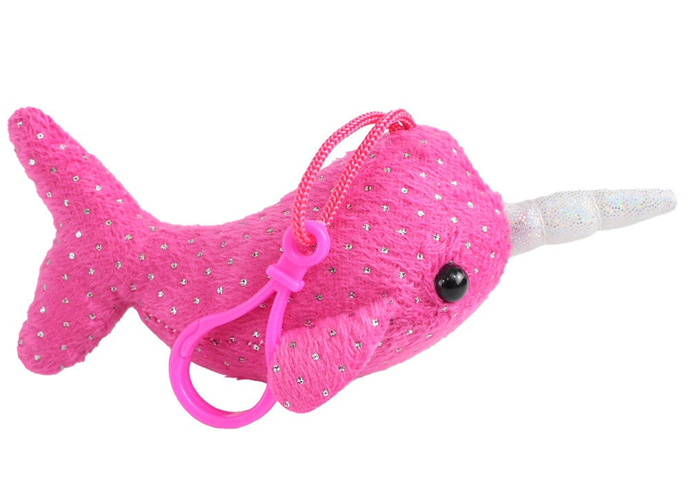 candytoys.ch Narwal Glitzerplüsch mit Clip pink ca 12 cm Das Einhorn der Meere candytoys.ch Switzerland