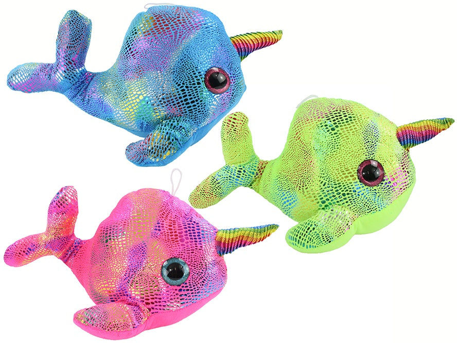 candytoys.ch Narwal mit Glitzeraugen 3-fach sortiert ca 36 cm candytoys.ch Switzerland