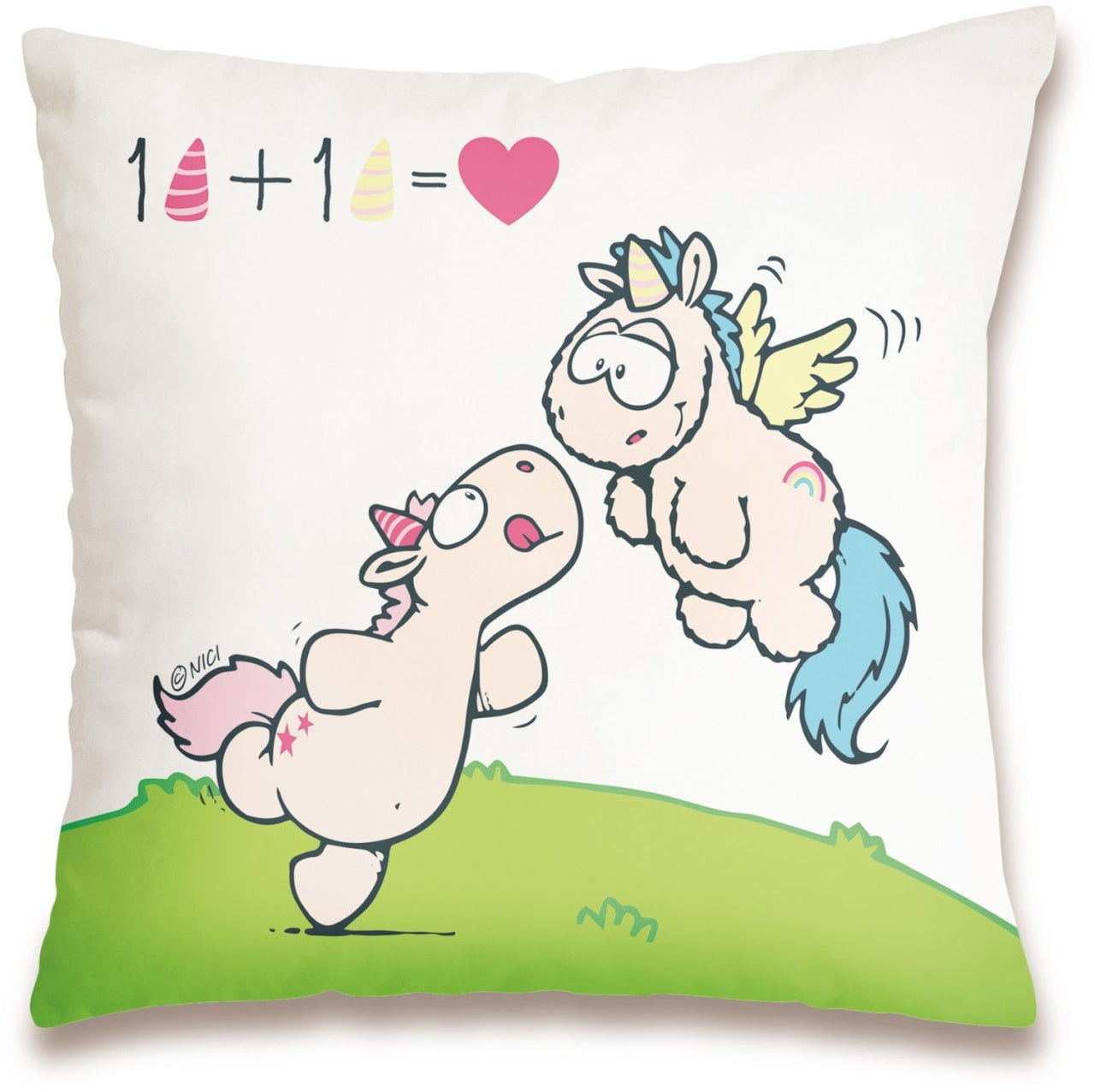 candytoys.ch Nici 41882 - Kissen 1+1=, 37 x37 cm candytoys.ch Switzerland