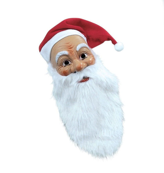candytoys.ch Nikolausmaske mit Plüschbart und Flanellmütze candytoys.ch Switzerland