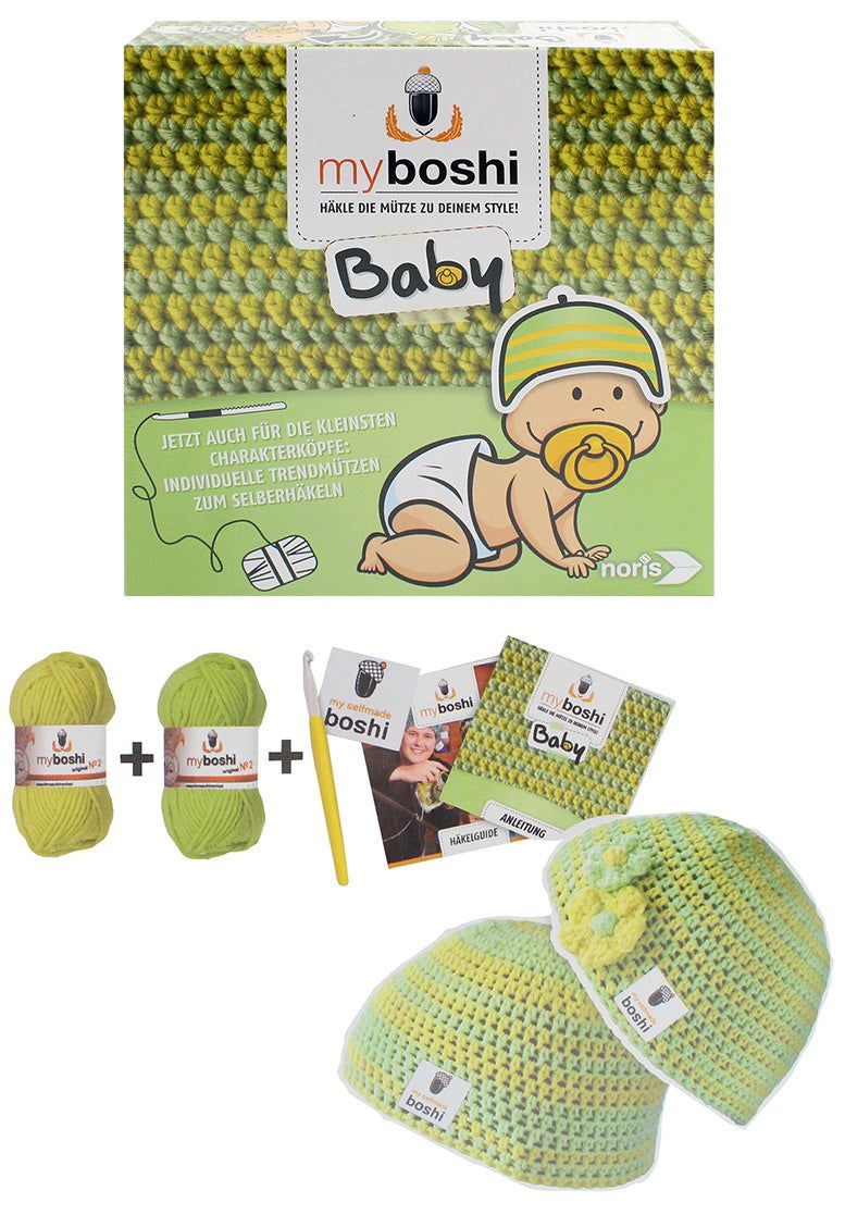candytoys.ch Noris Spiel Myboshi Baby, Häkel-Set Yamamogli/Iwaki - in Box ca 20x20x5cm candytoys.ch Switzerland