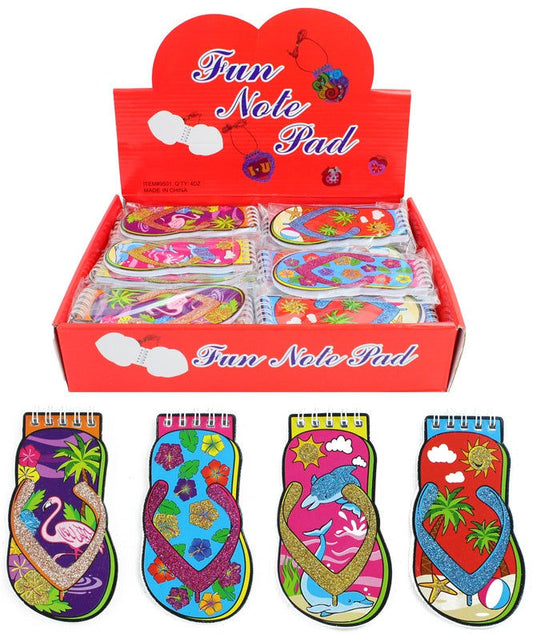candytoys.ch Notizblock Flip Flop Design 4 fach sortiert ca 12,5 cm candytoys.ch Switzerland