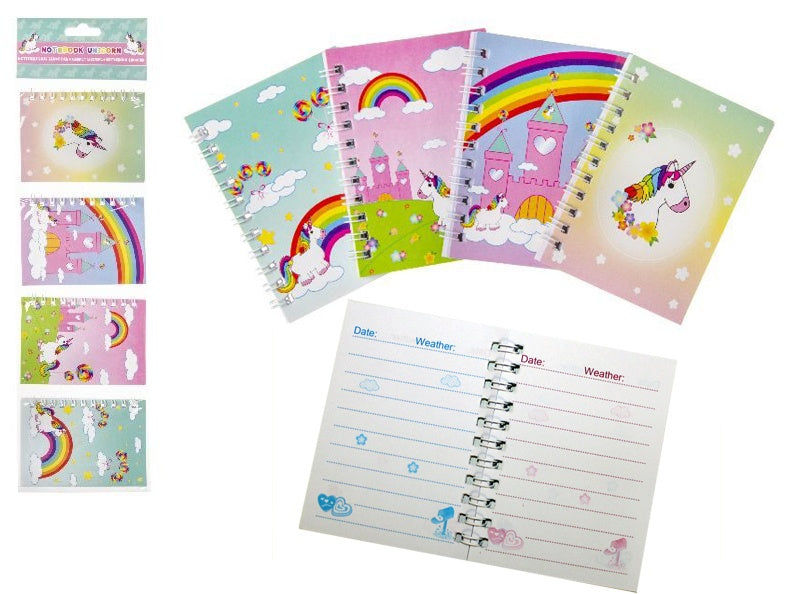 candytoys.ch Notizbuch Einhorn ca 40 Blatt 4-fach sortiert ca 10,5x7,5cm liniert candytoys.ch Switzerland