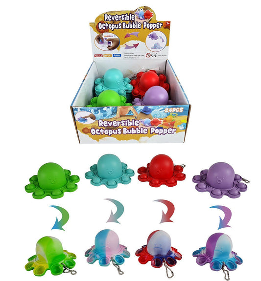 candytoys.ch Oktopus flip Popit 2in1 groß an Kette - ca 9,5x5,5cm candytoys.ch Switzerland