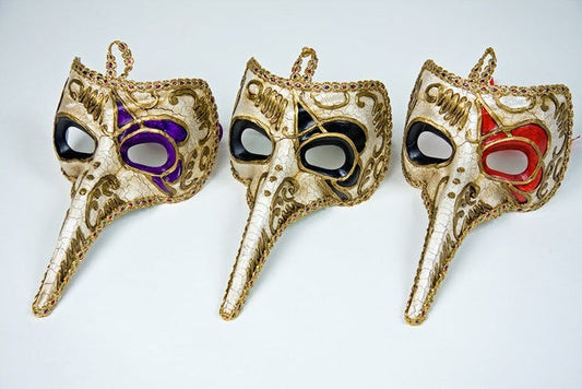 candytoys.ch Pantalone: Schnabelmaske gold/rot candytoys.ch Switzerland