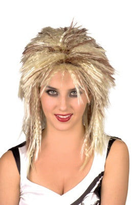 candytoys.ch Perücke - 80er Rockerfrisur gelb/blond mit brauen Strähnen candytoys.ch Switzerland