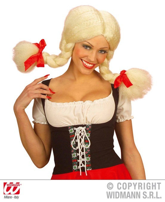 candytoys.ch Perücke Heidi modellierbar blond mit Zöpfe Zöpfe lassen sich verbiegen candytoys.ch Switzerland