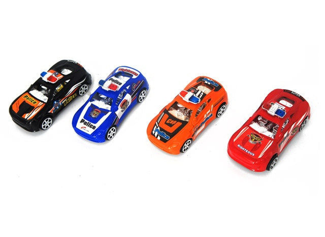 candytoys.ch Polizeiauto mit Rückzug, sortiert, ca. 10 cm, für Kinder
