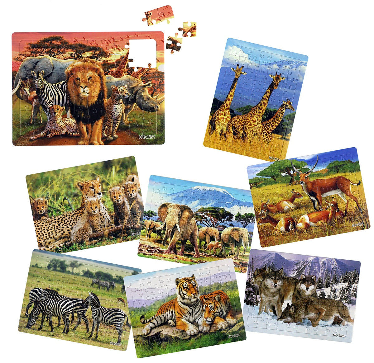 candytoys.ch Puzzle Tierpuzzle 8-fach sortiert ca 28x21cm candytoys.ch Switzerland
