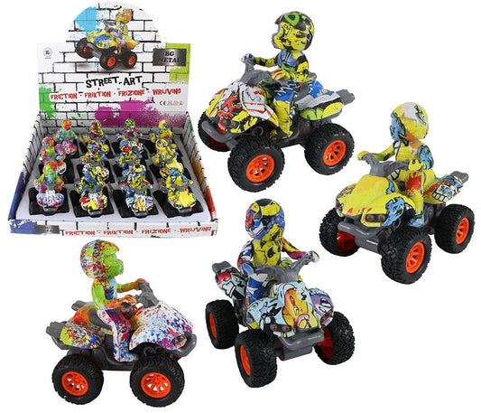 candytoys.ch Quad mit Fahrer 4-fach sortiert METALL ca 9,5 cm candytoys.ch Switzerland