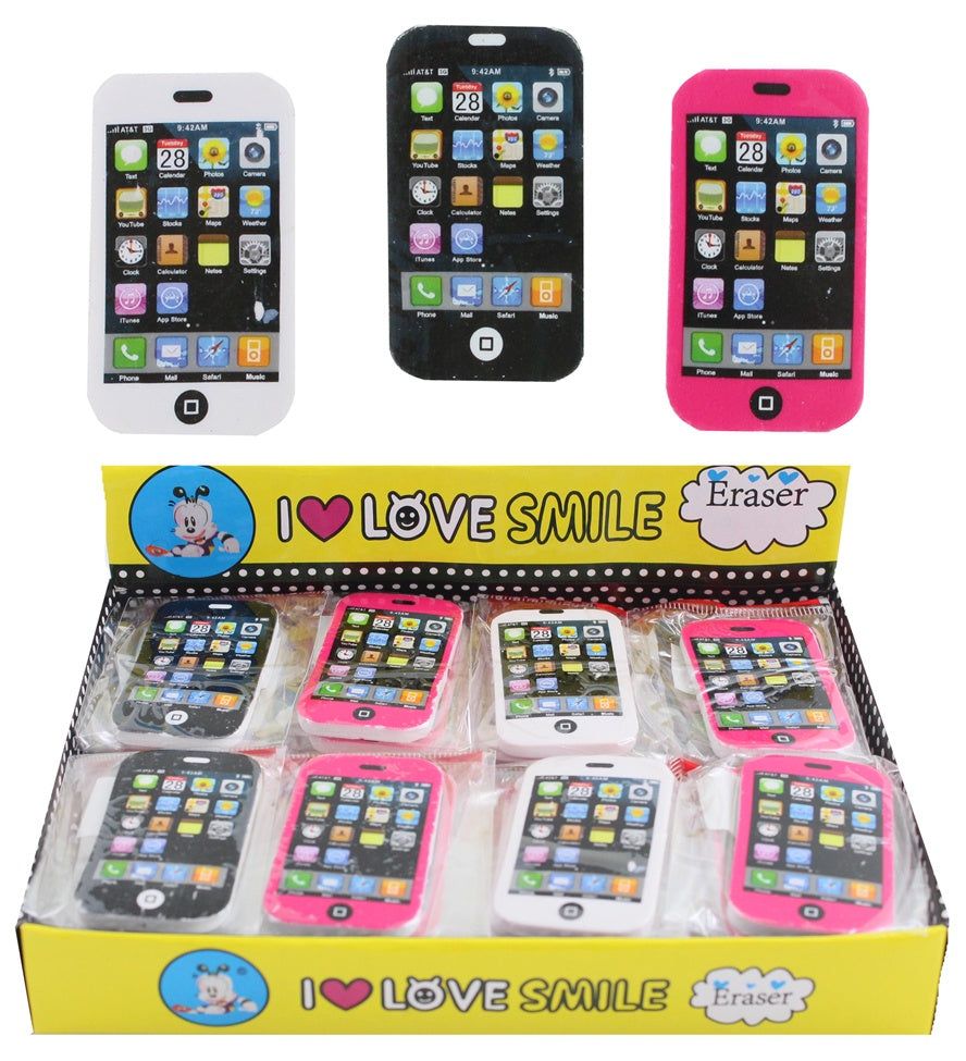 candytoys.ch Radiergummi Handy 3 fach sortiert ca 55x30mm