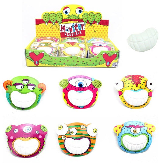 candytoys.ch Radiergummi Monster 6 fach sortiert - ca 6,5x2,5cm candytoys.ch Switzerland