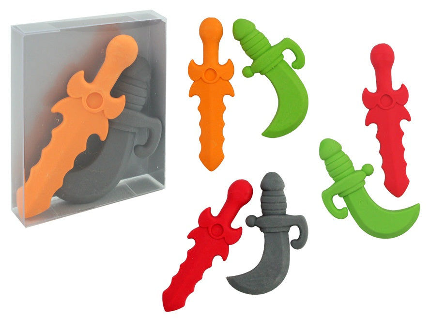 candytoys.ch Radiergummi Schwert 2er Set in Schachtel ca 7x5,5x1,5cm candytoys.ch Switzerland