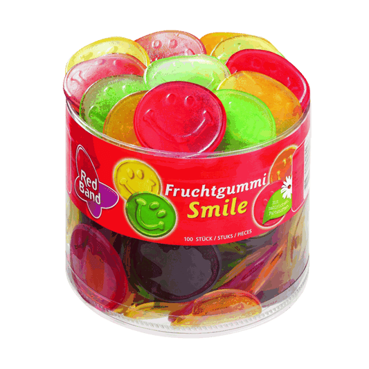 candytoys.ch Red Band  Fruchtgummi Smile  100 Stück in der Dose candytoys.ch Switzerland