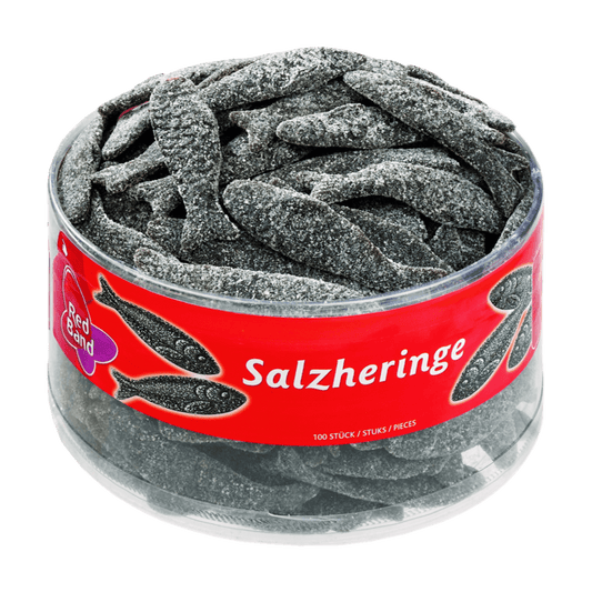 candytoys.ch Red Band  Salzheringe  100 Stück in der Dose candytoys.ch Switzerland