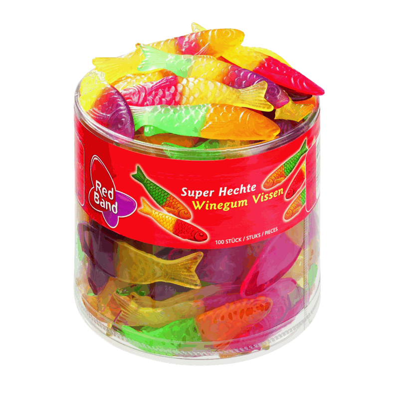 candytoys.ch Red Band  Super Hechte  100 Stück in der Dose candytoys.ch Switzerland