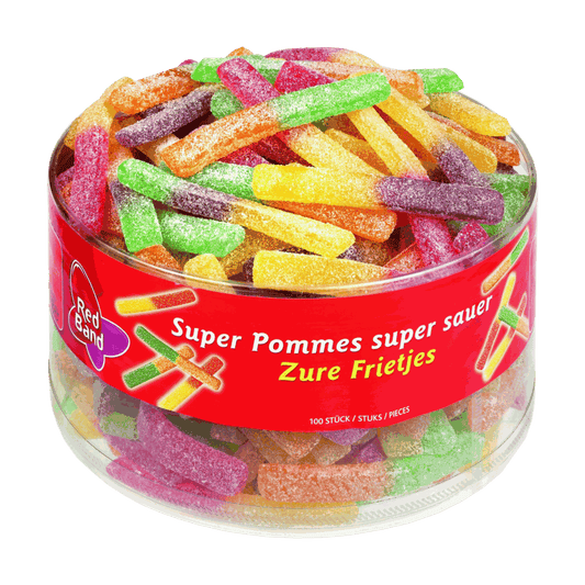 candytoys.ch Red Band  Super Saure Pommes  100 Stück in der Dose candytoys.ch Switzerland