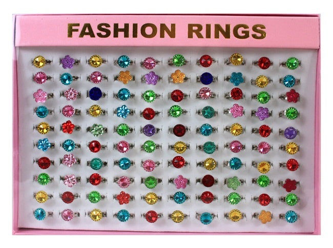 candytoys.ch Ringe Glitzerringe Kinderringe mehrfach sortiert für Kinder candytoys.ch Switzerland