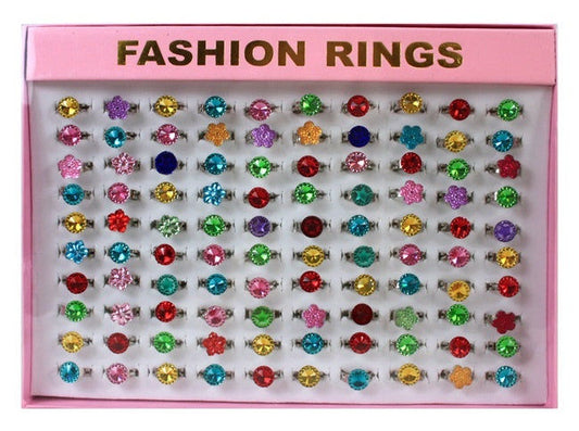 candytoys.ch Ringe Glitzerringe Kinderringe mehrfach sortiert für Kinder candytoys.ch Switzerland