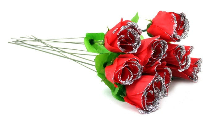 candytoys.ch Rose rot mit Silberglitzer - ca 46cm candytoys.ch Switzerland
