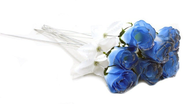 candytoys.ch Rosenknospe hellblau mit Glitter ca 45 cm candytoys.ch Switzerland