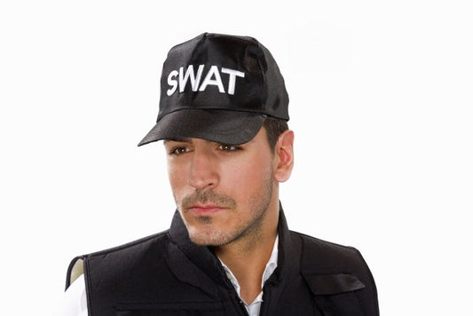 candytoys.ch "Schildmütze ""S.W.A.T."", schwarz, größenverstellbar" candytoys.ch Switzerland