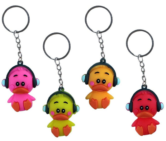 candytoys.ch Schlüsselanhänger Ente 4 Farben sortiert - ca. 5,5 cm
