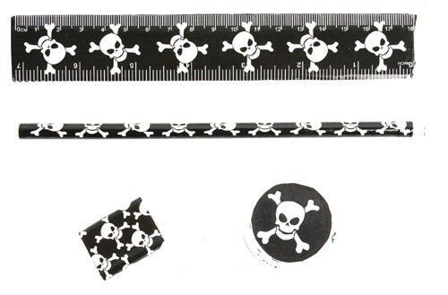 candytoys.ch Schreibset mit Piratenmotiv- 4 teilig