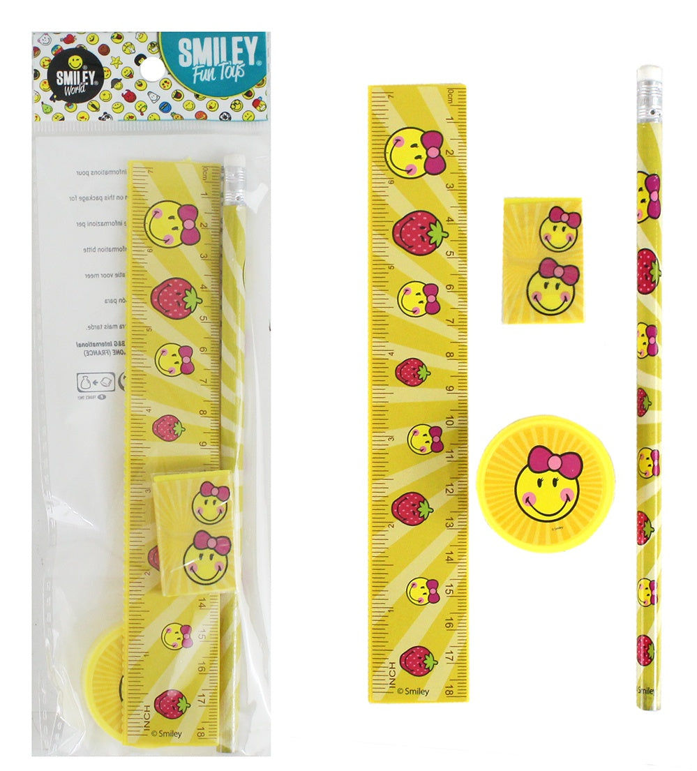 candytoys.ch Smileyworld Schreibset 4tlg im Beutel ca 24x7,5cm candytoys.ch Switzerland