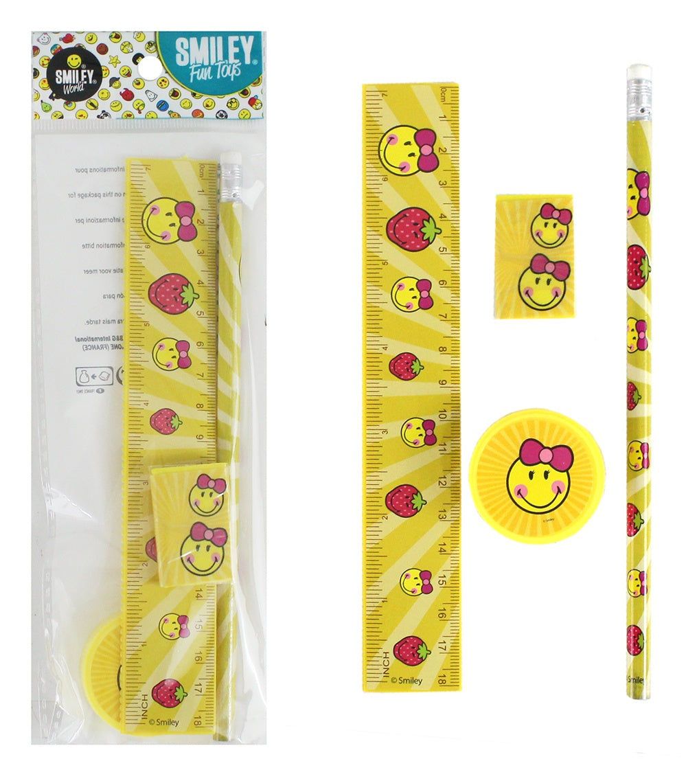 candytoys.ch Smileyworld Schreibset 4tlg im Beutel ca 24x7,5cm