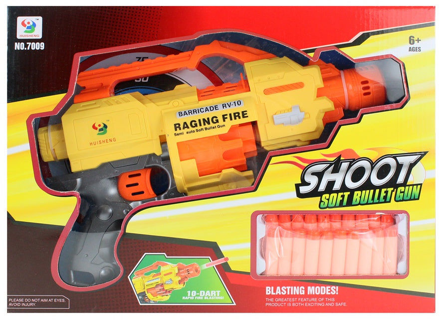 candytoys.ch Softair Shooter mit 20 Softpfeilen in Box ca 40x30x9cm batteriebetrieben candytoys.ch Switzerland