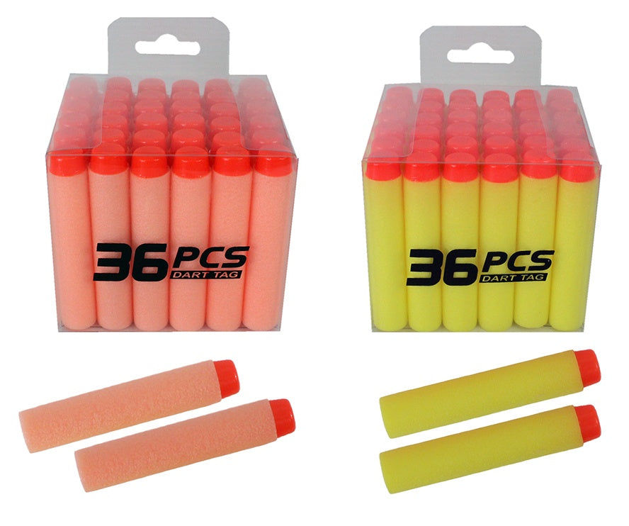 candytoys.ch Softair Softpfeile Shooter Munition 2-farbig sort 36 Stück in Box ca 8,5x8,5x7,5cm candytoys.ch Switzerland