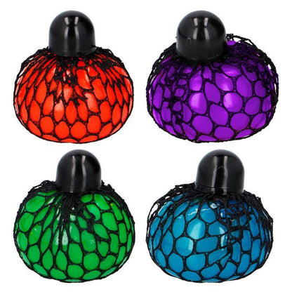candytoys.ch Squish-Ball im Netz - Soft und dehnbar, Durchmesser ca. 7 cm
