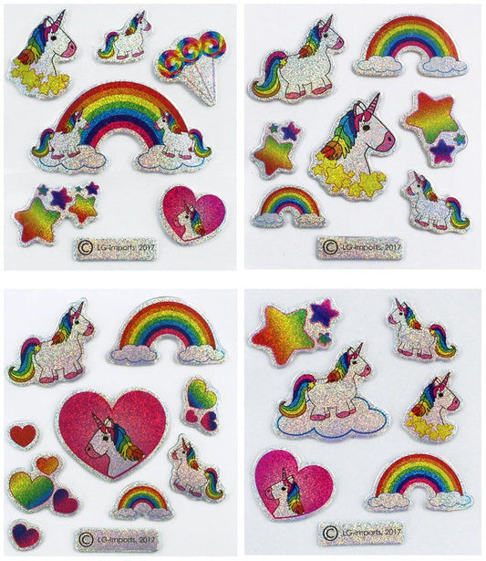 candytoys.ch Sticker Einhorn 4 fach sortiert - Bogen ca 8x7cm candytoys.ch Switzerland