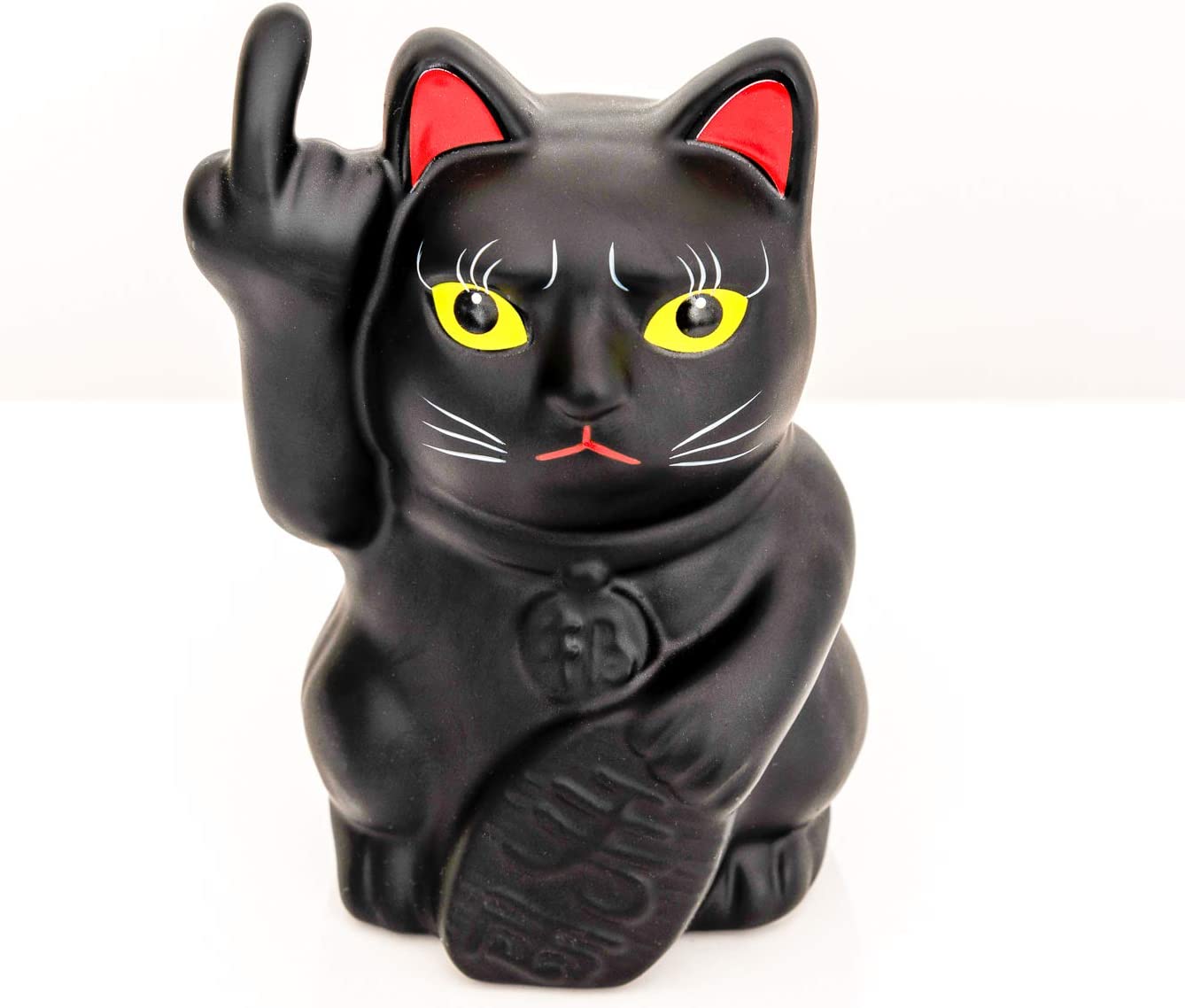 candytoys.ch Stinkekatze, Winkekatze schwarz als Spardose aus Keramik
