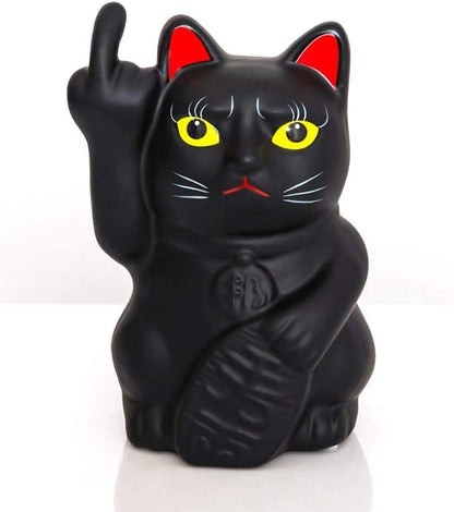 candytoys.ch Stinkekatze, Winkekatze schwarz als Spardose aus Keramik