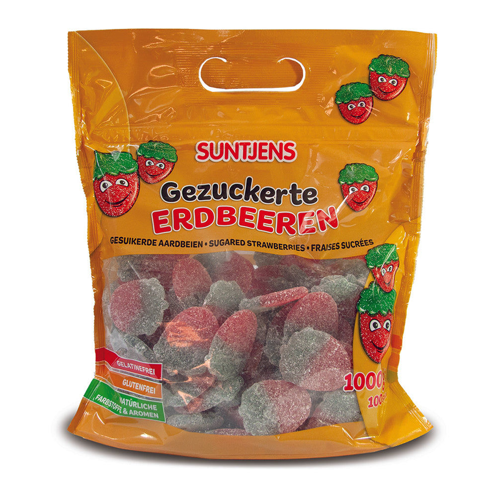candytoys.ch Suntjens Gezuckerte Erdbeeren 100 Stück im Beutel candytoys.ch Switzerland
