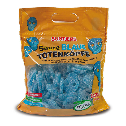 candytoys.ch Suntjens Saure Blaue Totenköpfe 100 Stück im Beutel candytoys.ch Switzerland