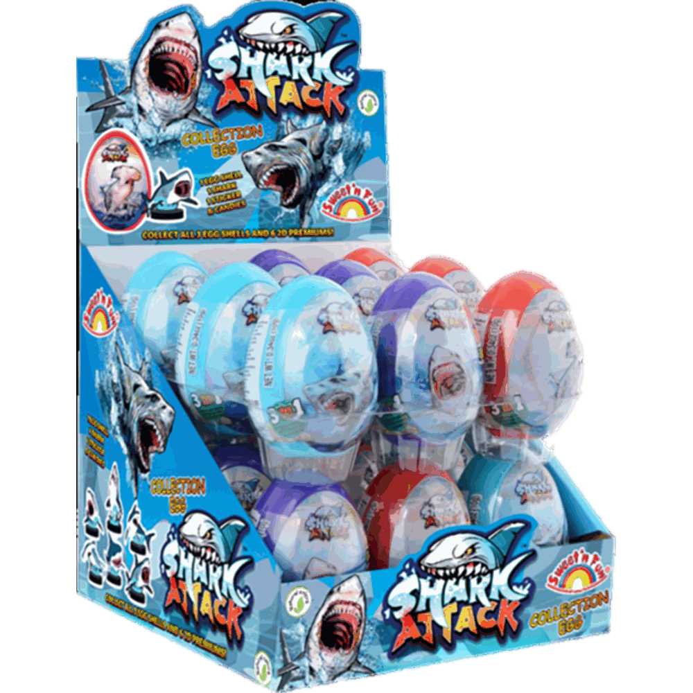 candytoys.ch Sweet n Fun Shark Collection Egg 18 Stück im Karton candytoys.ch Switzerland