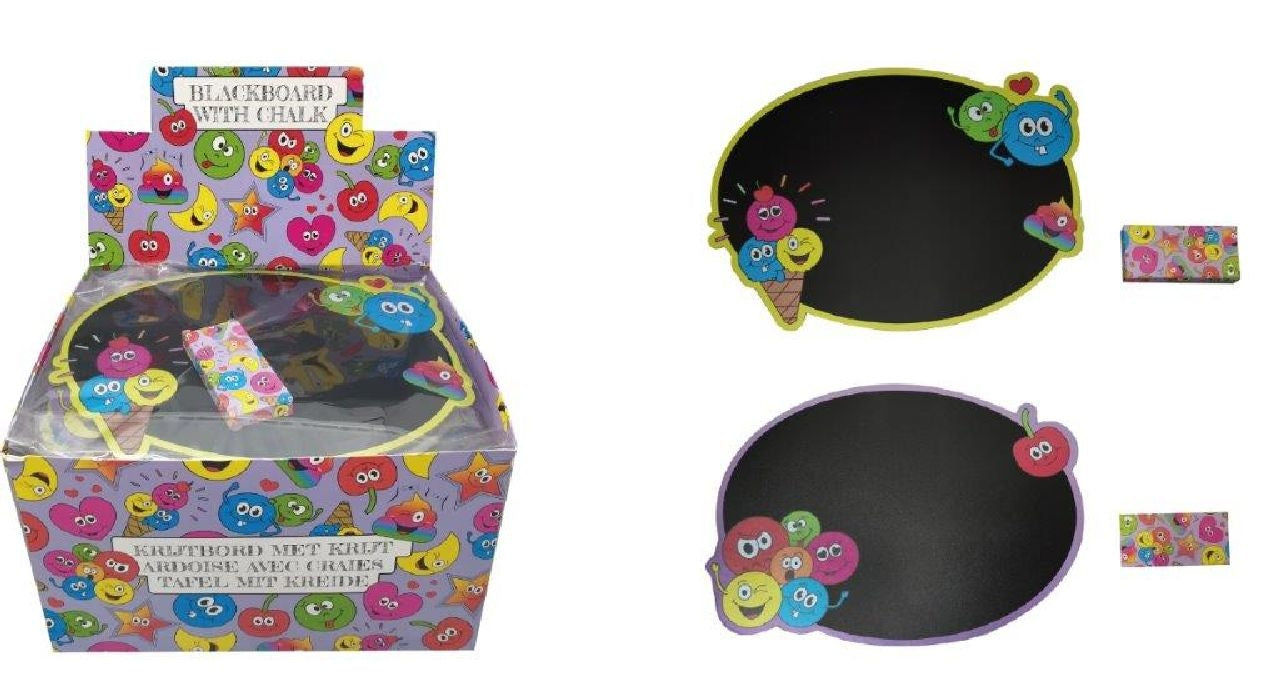 candytoys.ch Tafel mit Kreide und Lachgesichtern ca 28 x 20 x 0,2 cm candytoys.ch Switzerland