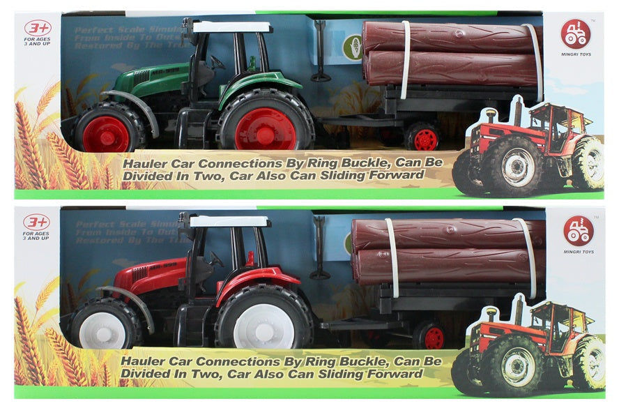 candytoys.ch Traktor 2-fach sortiert mit Holzanhänger ca 40 x 12 x 11 cm derzeit nur grün lieferbar candytoys.ch Switzerland