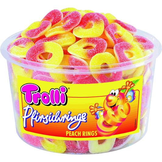 candytoys.ch Trolli  Pfirsichringe  150 Stück in der Dose candytoys.ch Switzerland