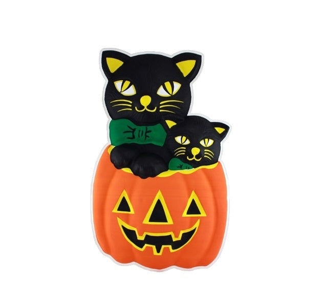 candytoys.ch Wanddeko - Kürbis mit Katzen ca 29,5x48cm candytoys.ch Switzerland