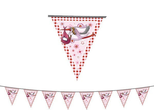 candytoys.ch Wimpelkette Storch Mädchen - 10m candytoys.ch Switzerland