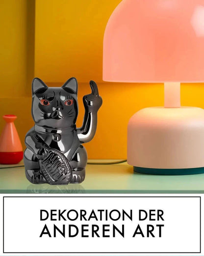 candytoys.ch WInkekatze ANGRY CAT - SHINY BLACK - Metallic Optik