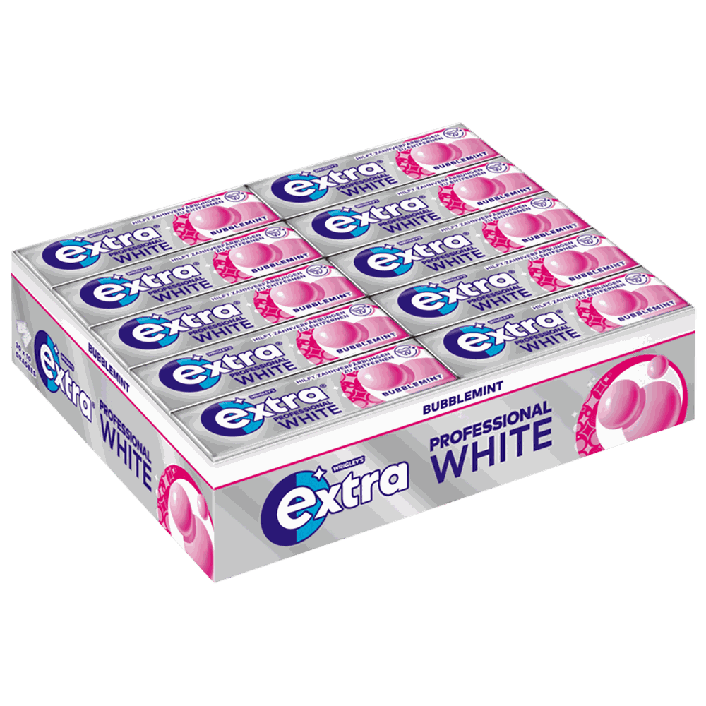 candytoys.ch Wrigley’s Extra Professional   White Bubblemint   30×10 Dragees