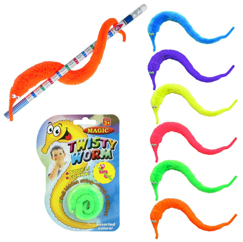 candytoys.ch Wurm - magischer Wurm 6-fach sort - auf Karte ca 17x11,5cm - Der Klassiker - candytoys.ch Switzerland