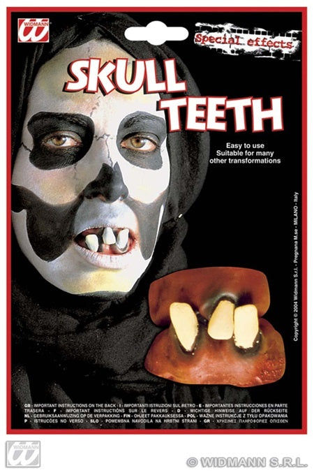 candytoys.ch Zähne - Deluxe Totenkopf auf Karte ca 22x15,5 cm candytoys.ch Switzerland