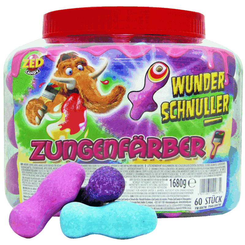 candytoys.ch ZED Wunderschnuller Zungenfärber  60 Stück in der Dose candytoys.ch Switzerland
